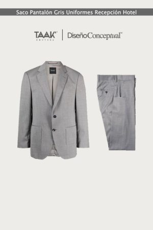 Saco y Pantalón Gris para Uniformes de Recepción en Hoteles - Elegancia y Confort