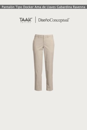 Pantalón Tipo Docker para Ama de Llaves en Tela Gabardina Ravenna por Taak-Couture